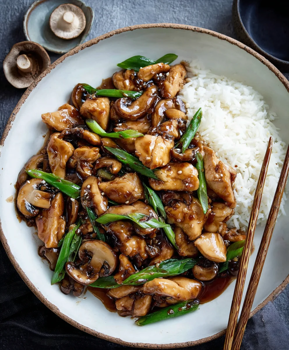 Easy Chinese Chicken Mushroom Stir Fry - Takeout Style