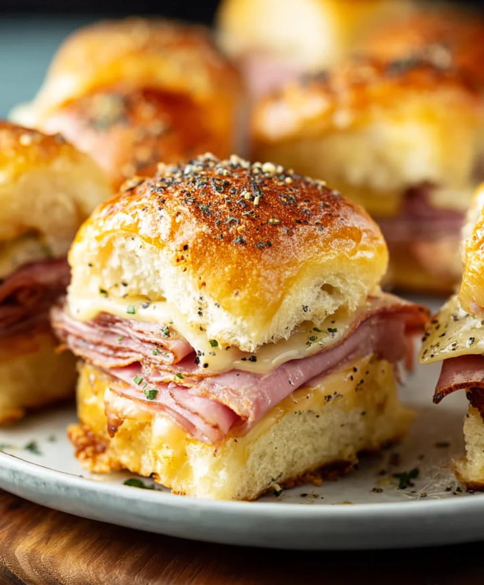 Beef Beef Ham Cheese Sliders - Easy Crowd Pleaser