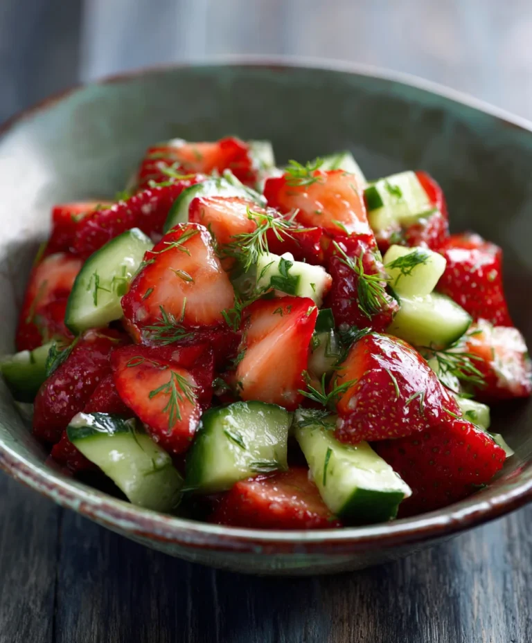 Cucumber Strawberry Salad- Refreshing Summer Side Dish