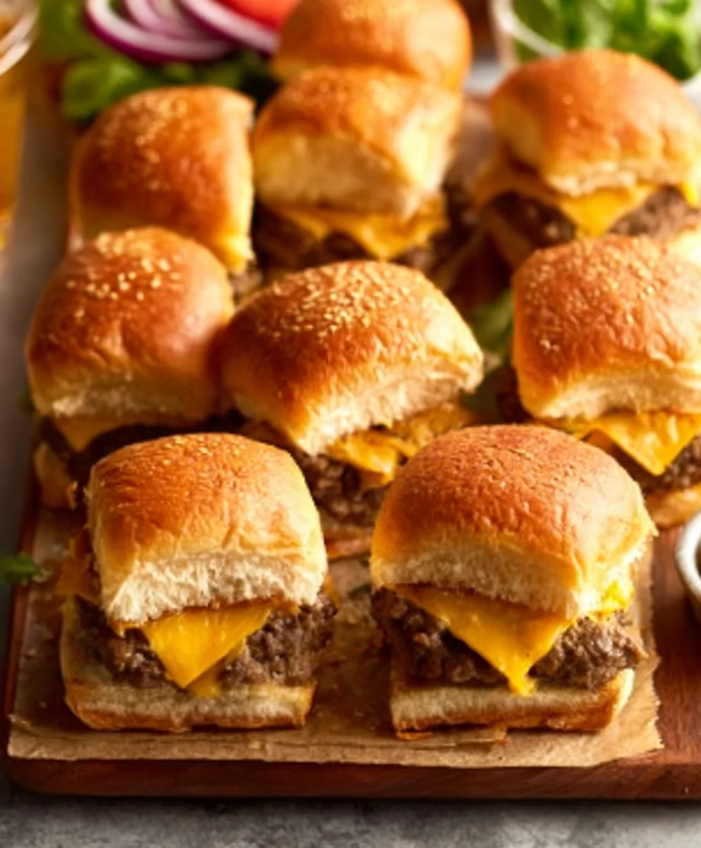 Cheeseburger Sliders- Quick & Easy Beef Mini Burgers