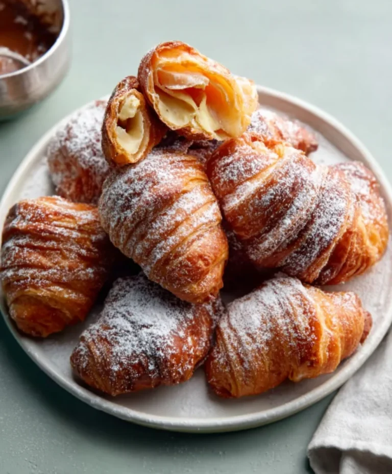 Fried Croissant Beignets-Easy Dessert Recipe