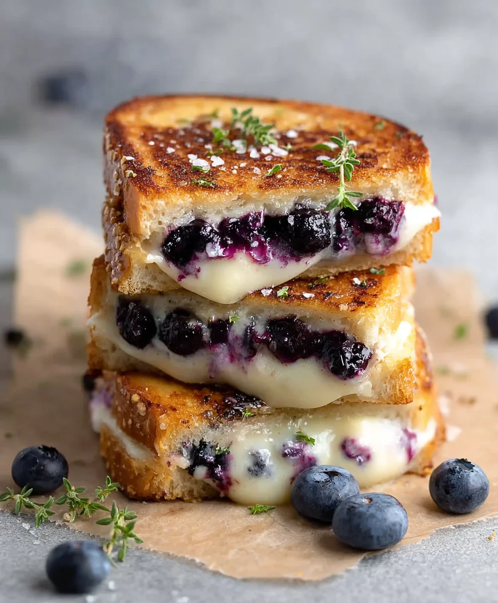 Crispy Blueberry Grilled Cheese Recipe- Sweet & Savory Delight