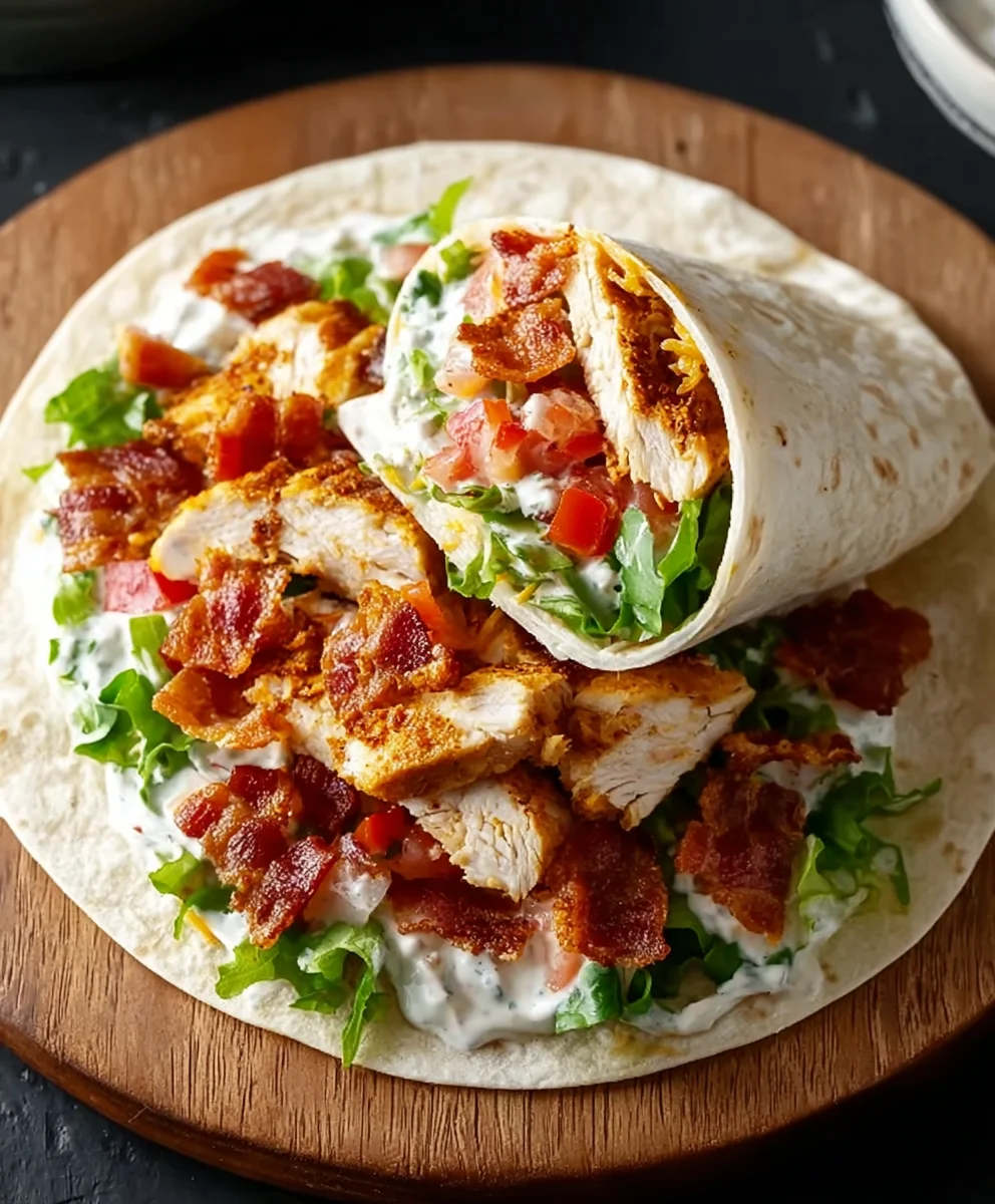 Crispy Chicken Beef Beef Bacon Ranch Wrap Recipe
