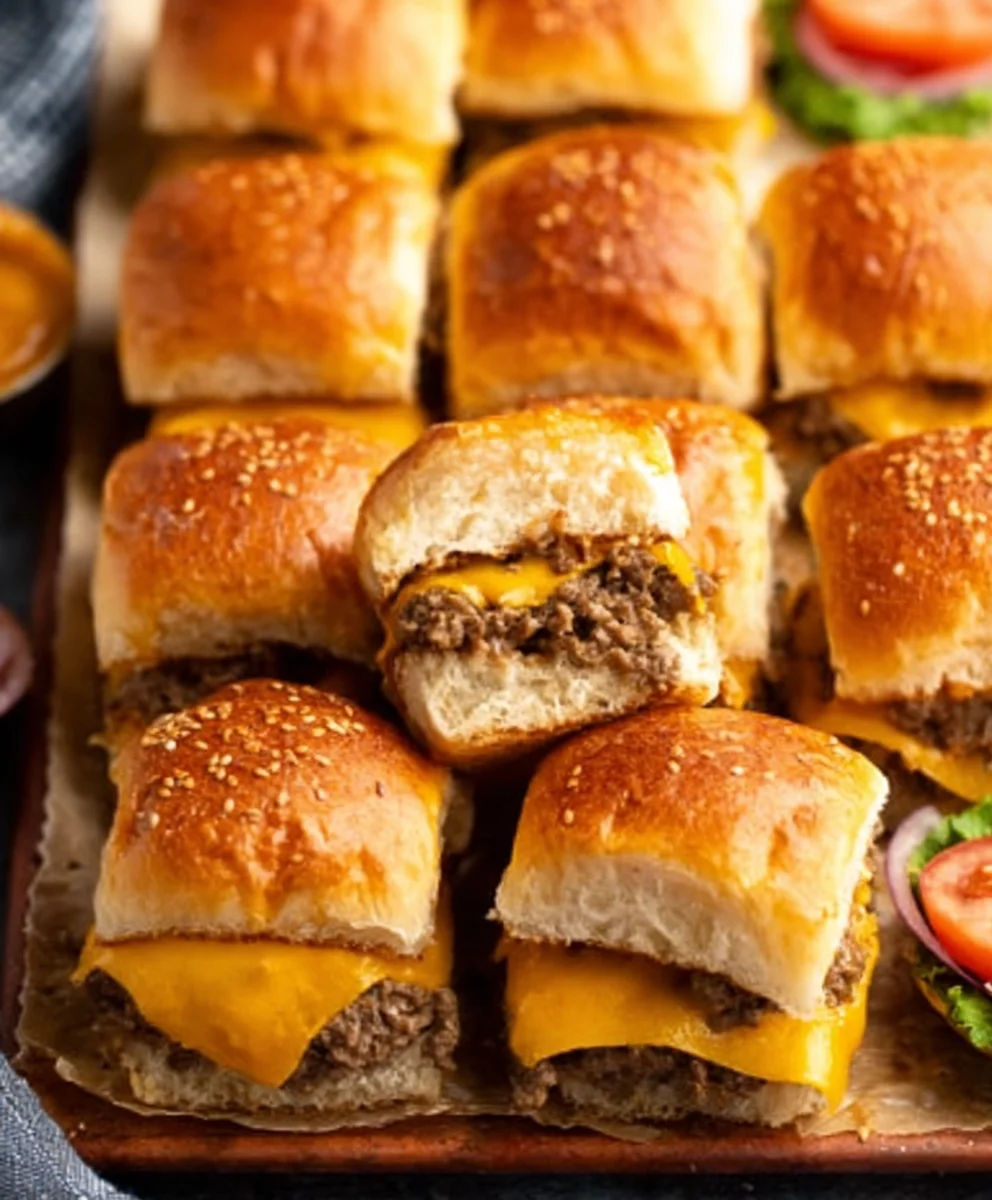 Cheeseburger Sliders- Quick & Easy Beef Mini Burgers