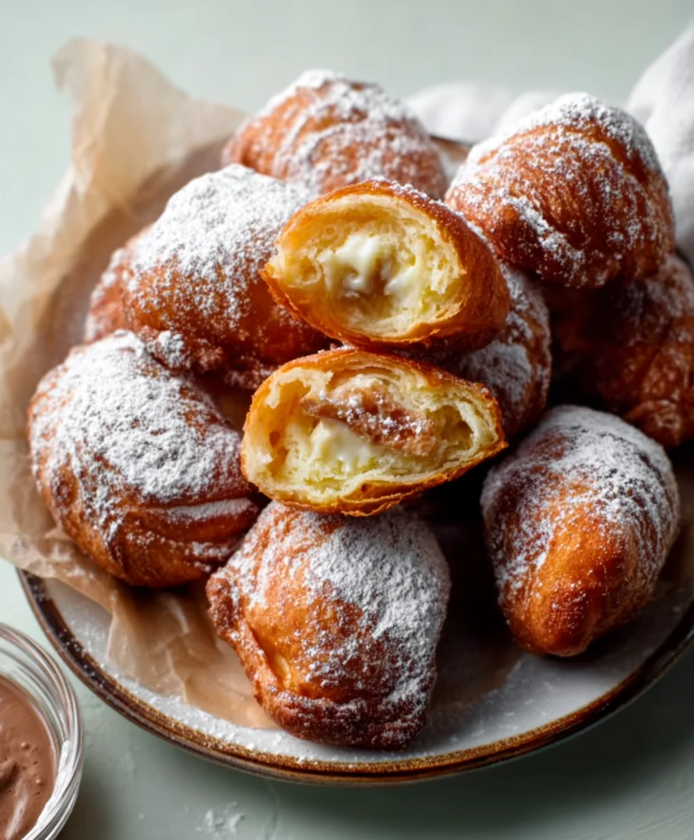 Fried Croissant Beignets-Easy Dessert Recipe