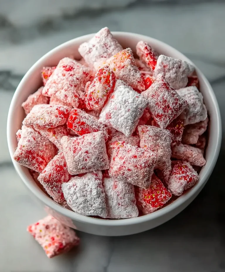 Easy Strawberry Shortcake Puppy Chow Recipe