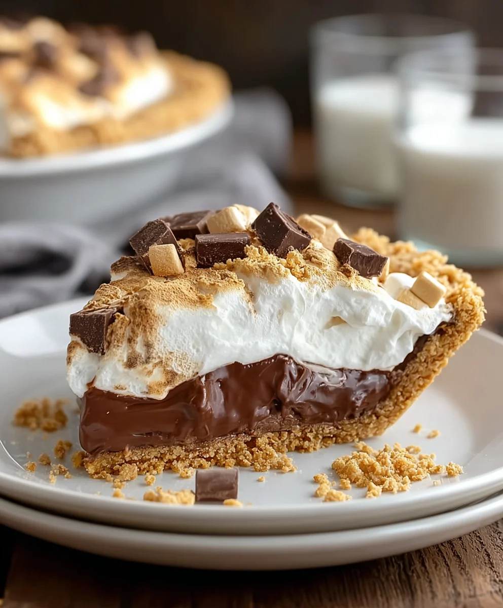 Decadent S'mores Pie Recipe-Campfire Inspired Dessert