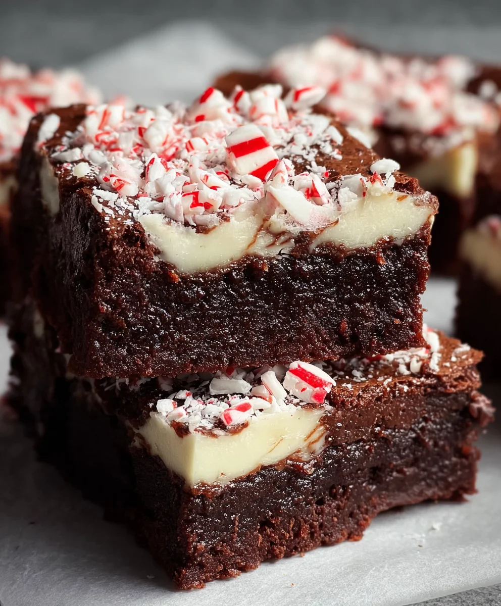 Fudgy Peppermint Brownies-Easy Festive Treat