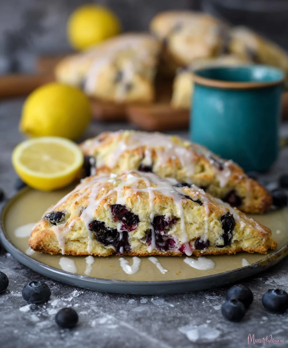 Sourdough Blueberry Lemon Scones - Delicious Discard Recipe