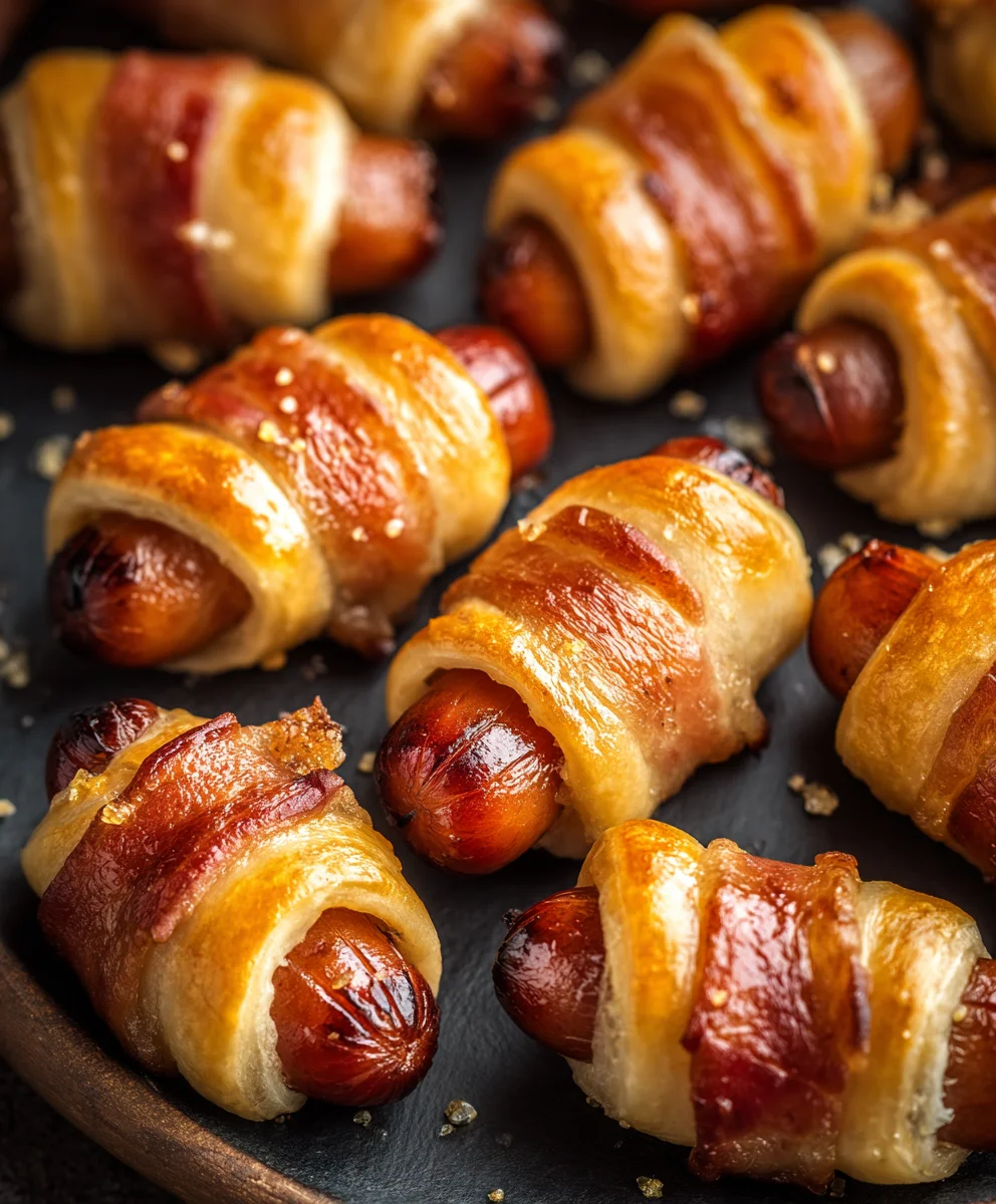 Glazed Beef-Links in Pastry-Blankets - Easy Appetizer