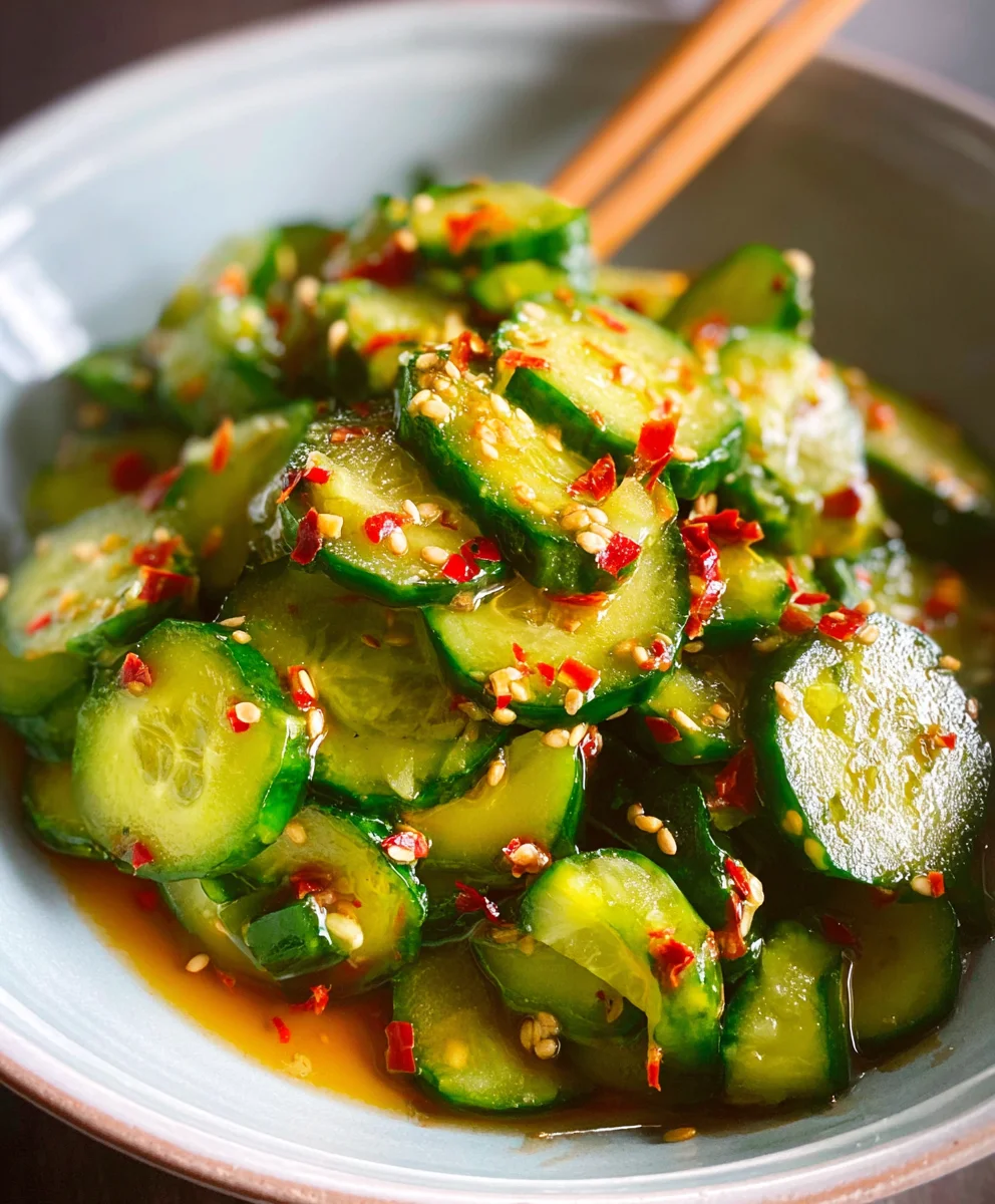 Easy Asian Cucumber Salad- Refreshing & Quick Recipe