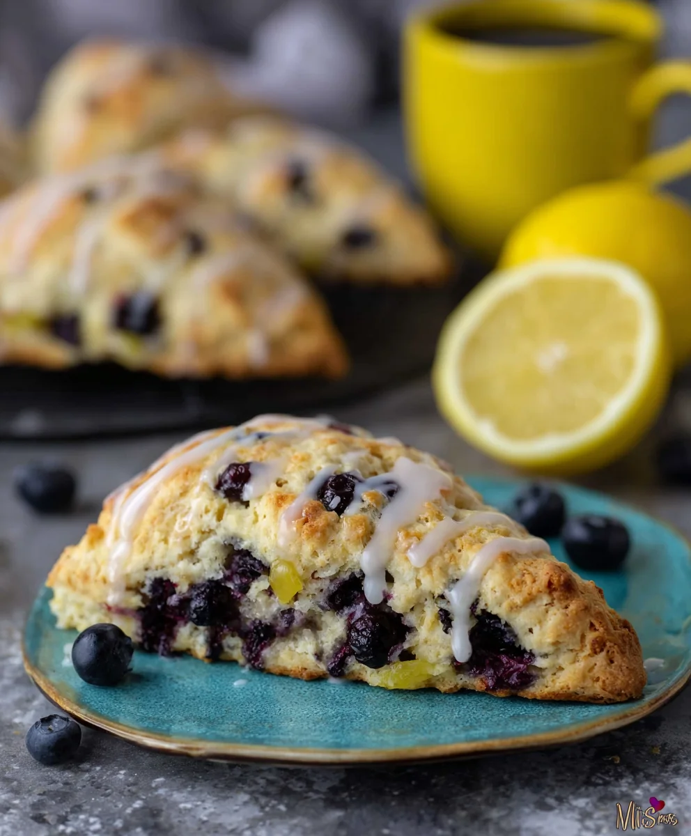 Sourdough Blueberry Lemon Scones - Delicious Discard Recipe