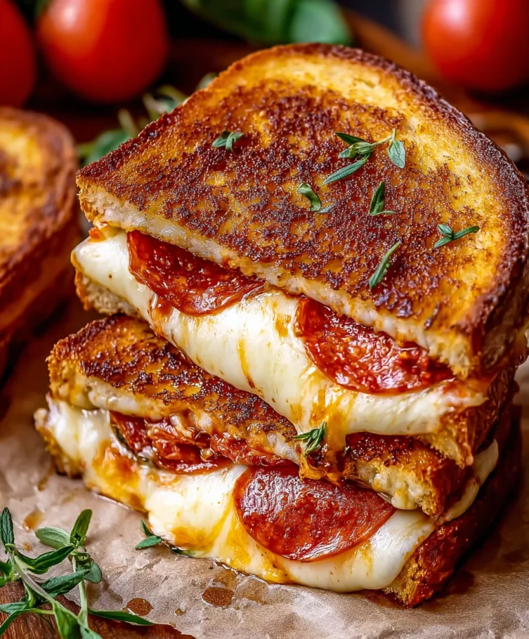 Beef Beef Pepperoni Pizza Grilled Cheese-Ultimate Comfort
