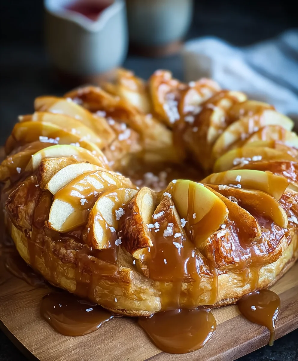 Caramel Apple Cream Cheese Crescent Ring Recipe