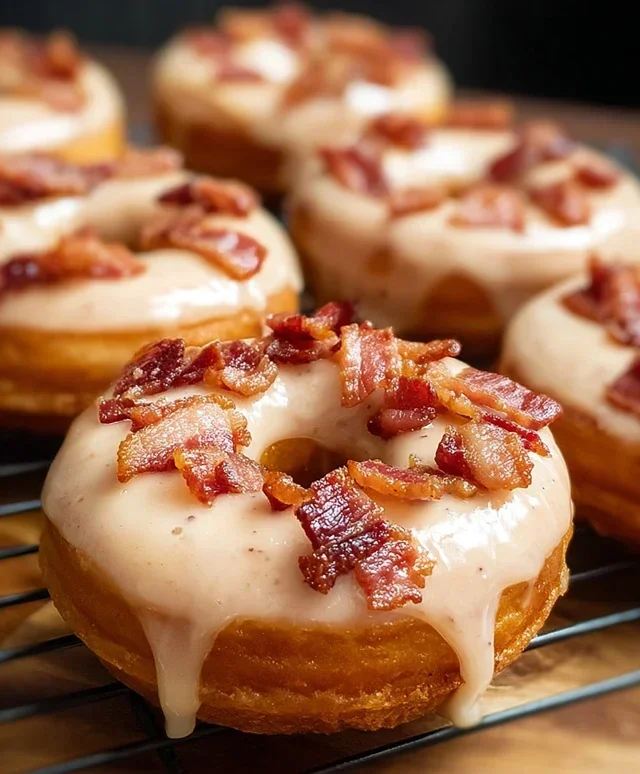 Maple Beef Beef Bacon Doughnuts