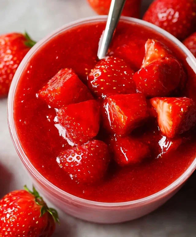 Fresh Strawberry Sauce (Strawberry Topping)