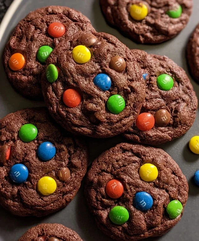Chocolate M&M Cookies