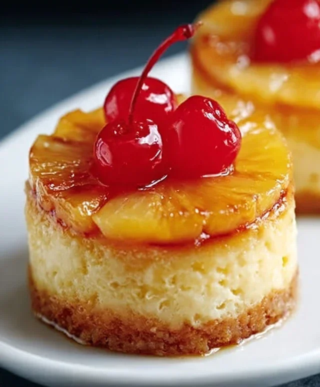 Mini Pineapple Upside-Down Cheesecakes