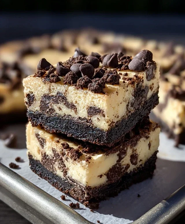 Chocolate Chip Oreo Cheesecake Bars