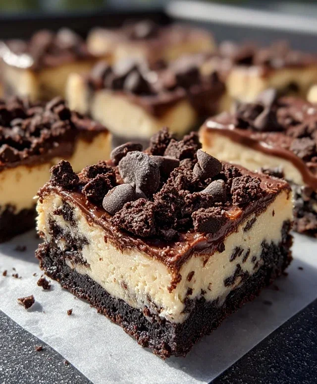 Chocolate Chip Oreo Cheesecake Bars