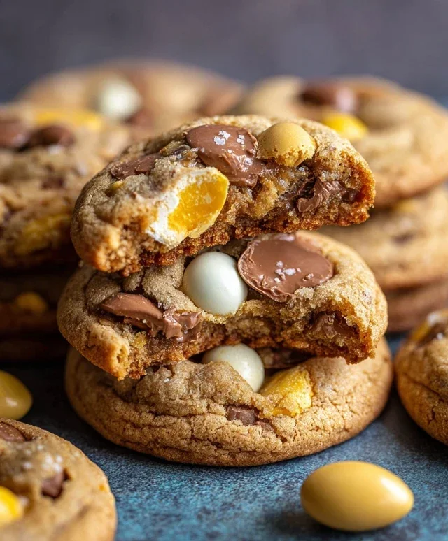 Brown Butter Cadbury Egg Cookies