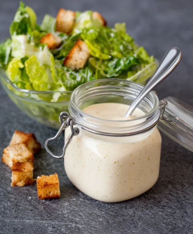 Homemade Creamy Caesar Salad Dressing