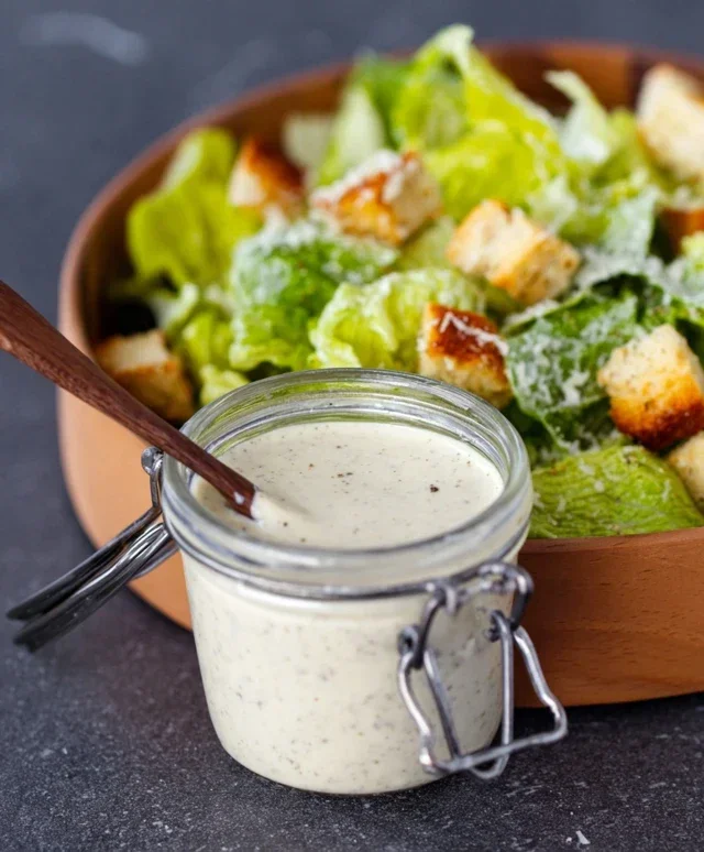 Homemade Creamy Caesar Salad Dressing