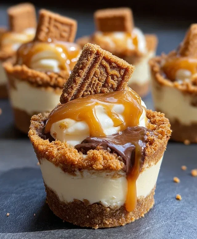 Mini Cookie Butter Cheesecake Cups