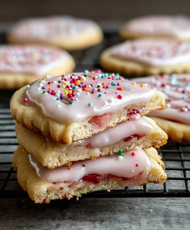 Strawberry Pop Tart Cookies
