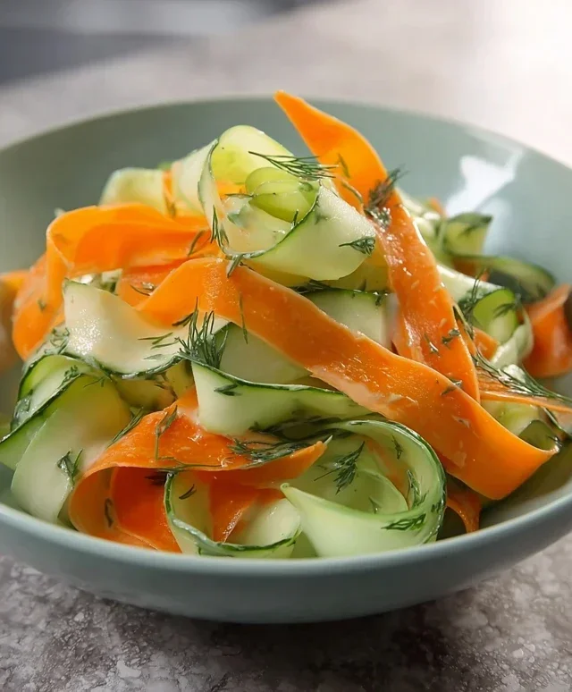 Carrot and Cucumber Ribbon Salad