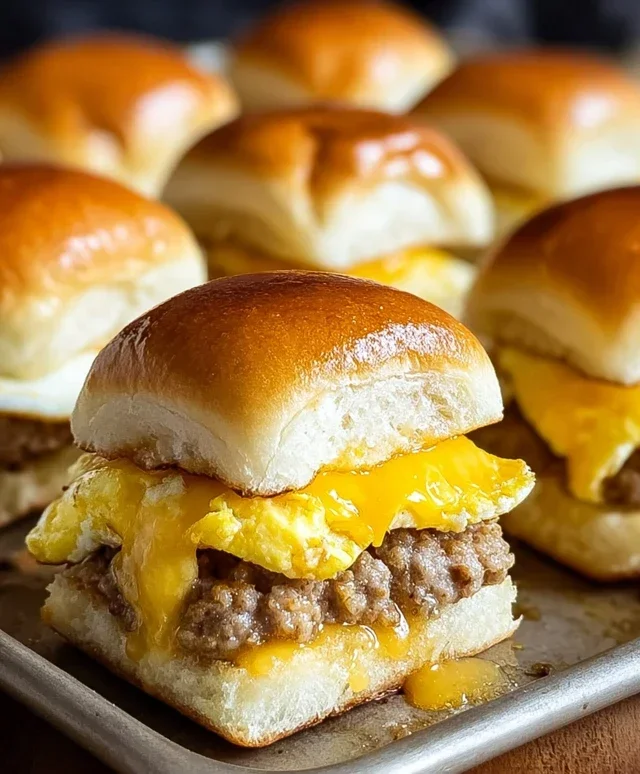 Sausage Egg and Cheese Breakfast Sliders