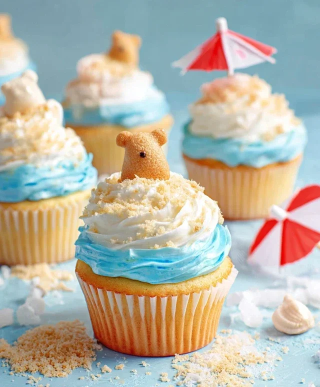 Beach Party Cupcakes