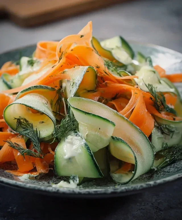 Carrot and Cucumber Ribbon Salad