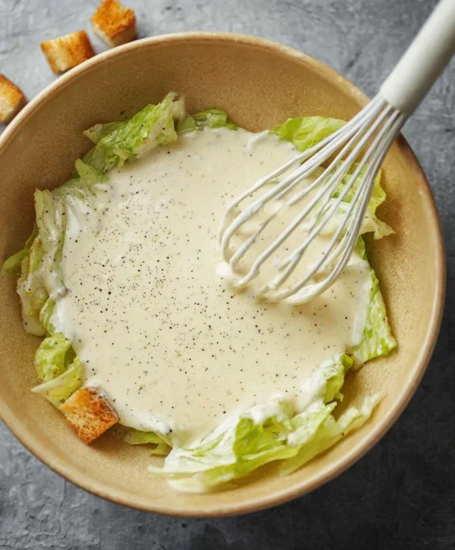 Caesar Salad Dressing (Classic, Creamy & 5 Minutes) 🥗