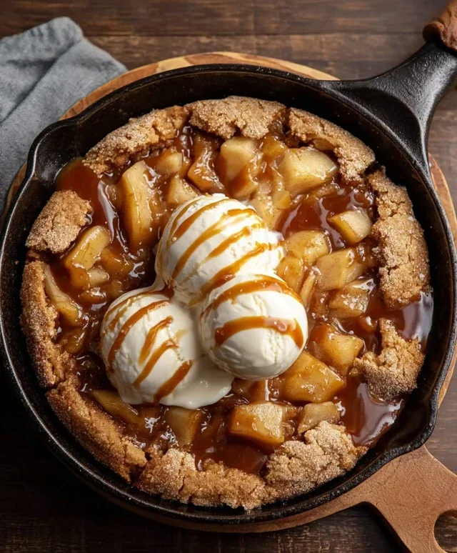 Caramel Apple Cookie Skillet