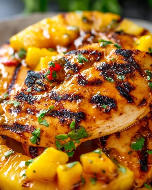 Grilled Mango Pineapple Chicken