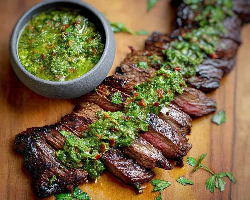 Skirt Steak Marinade Recipe with Chimichurri Recipe
