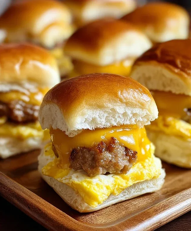 Sausage Egg and Cheese Breakfast Sliders