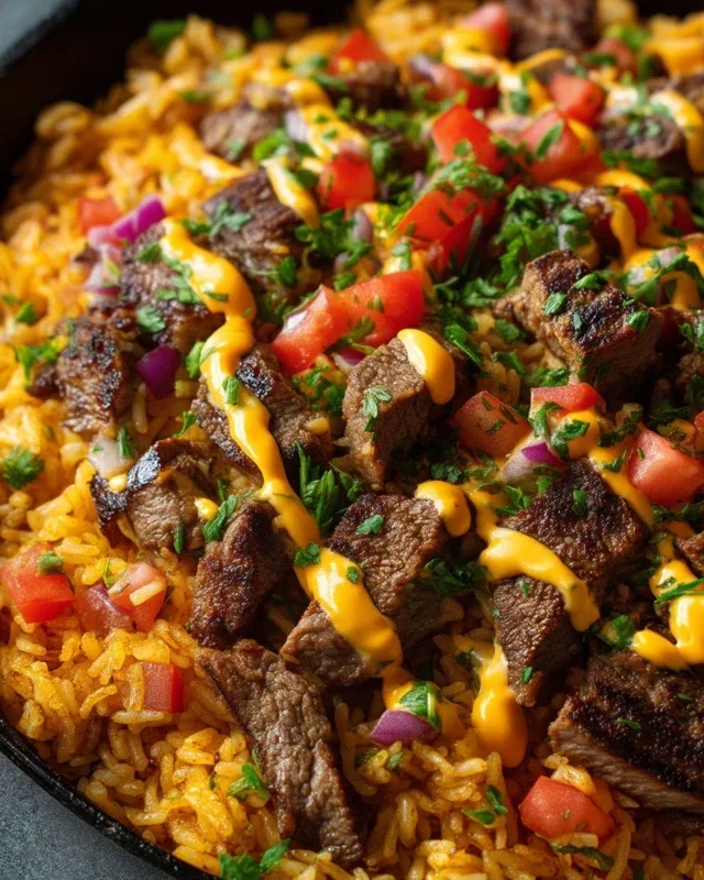 Steak Queso Rice A Flavorful Recipe