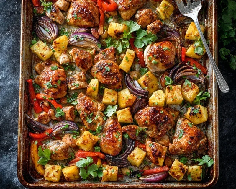 Hawaiian Chicken Sheet Pan