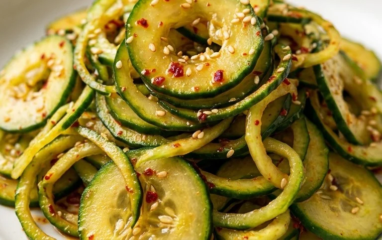 Spiral Cucumber Salad: Korean-Inspired Recipe