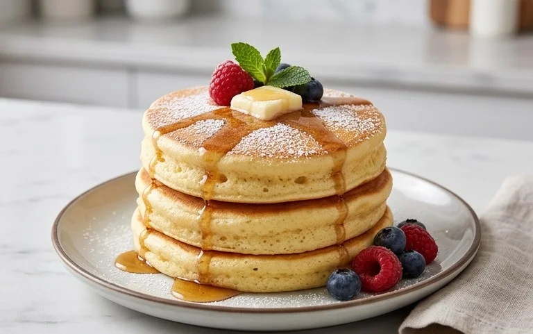 Fluffy Japanese Soufflé Pancakes