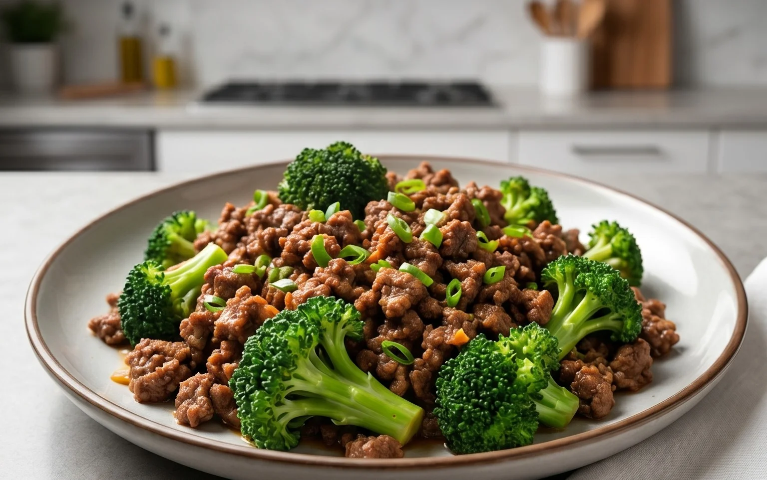 Ground Beef and Broccoli