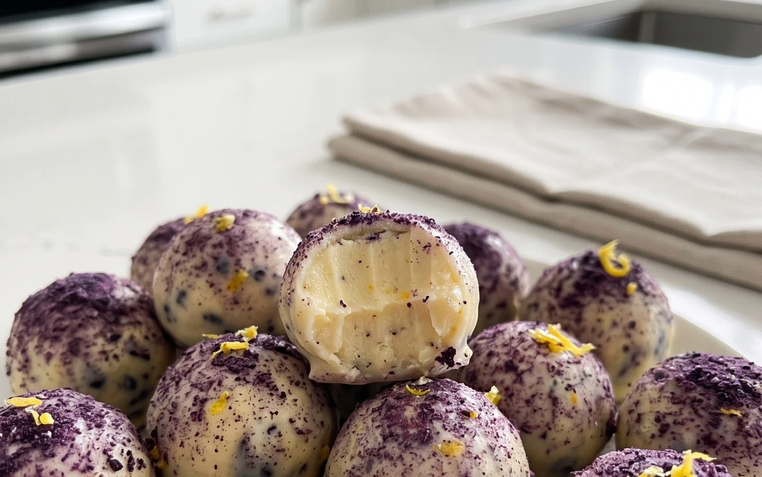 LEMON BLUEBERRY TRUFFLES 