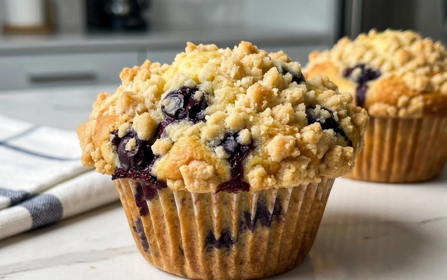 Lemon Blueberry Streusel Muffins