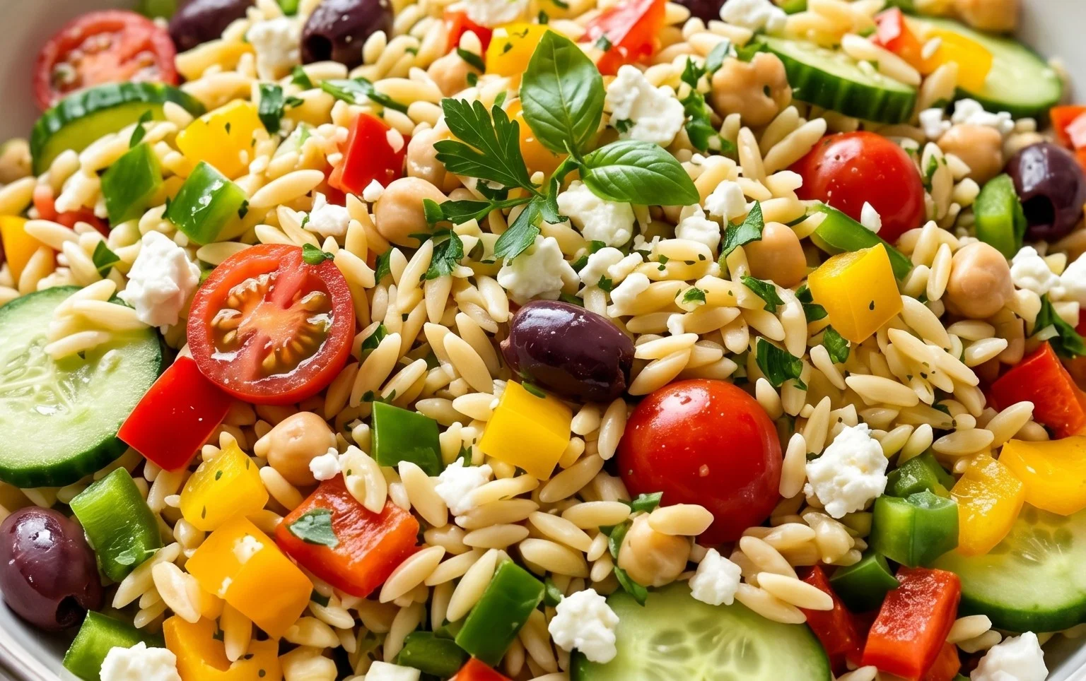 Rainbow Orzo Salad
