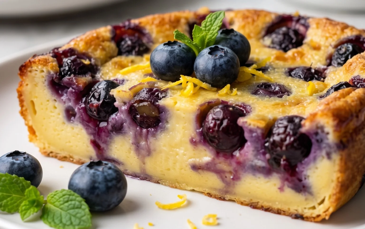 Lemon Blueberry Clafoutis