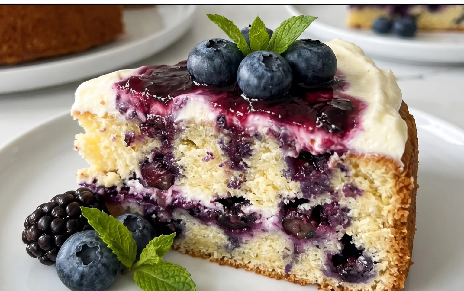 Nova Scotia Blueberry Cream Cake