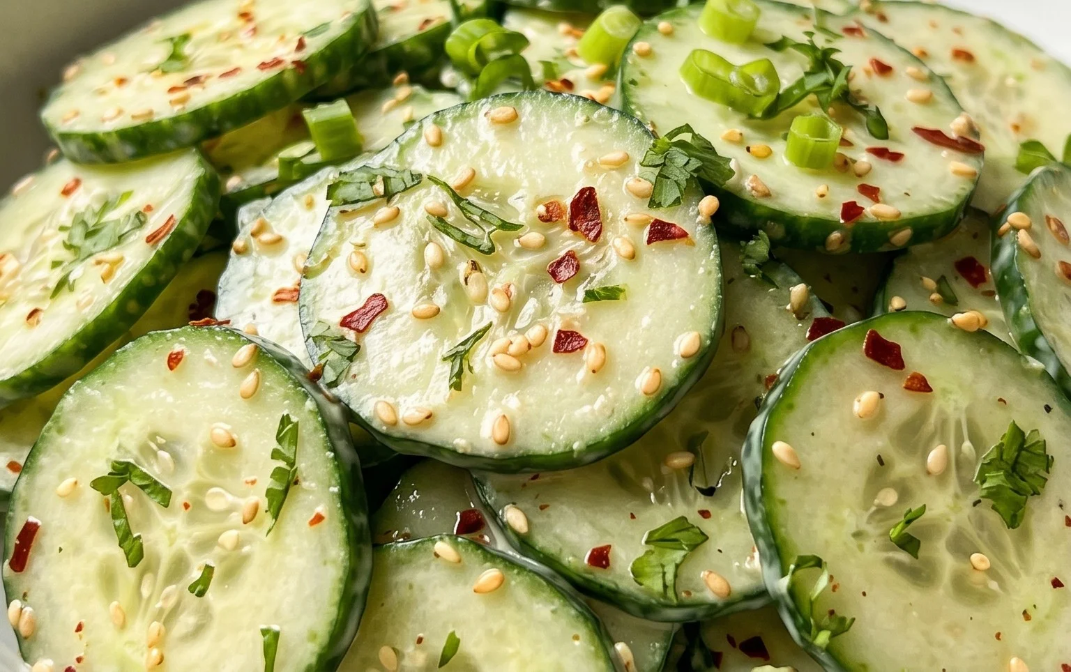 Creamy Asian Cucumber Salad Bowl
