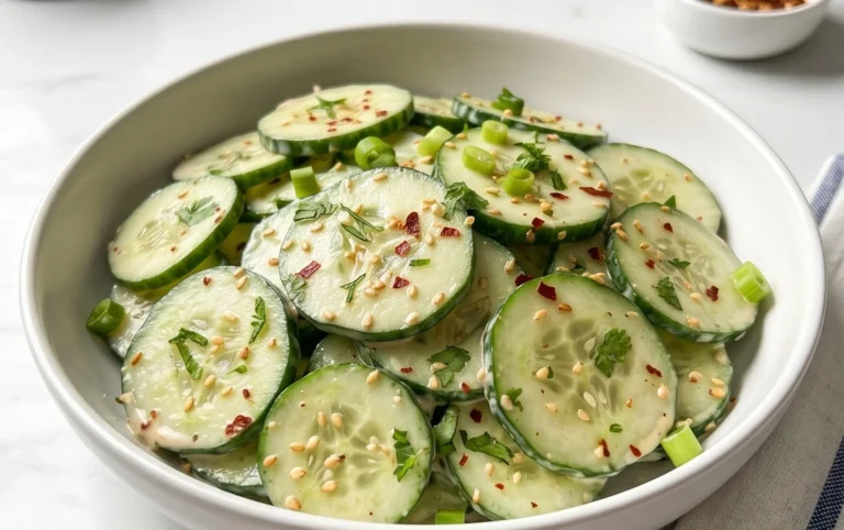 Creamy Asian Cucumber Salad Bowl